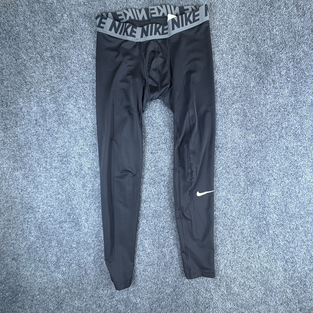 Nike Compression Legging Womens 27x22.5 Black Swoosh Logo Training Activewear